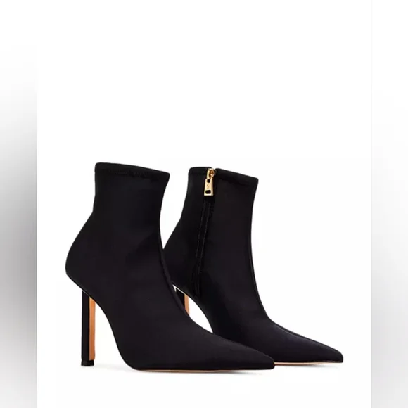 Good American Ankle Shine Neoprene Booties Size 6.5 - Picture 1 of 10